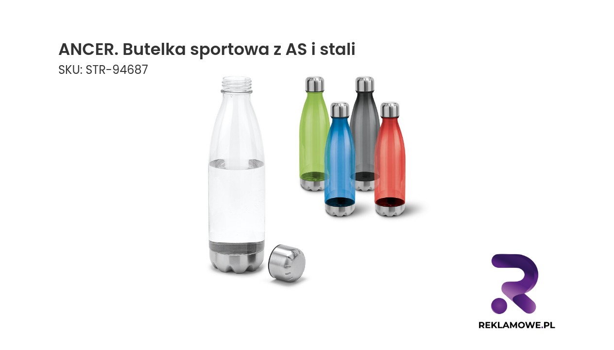 ANCER butelka sportowa wykonana z AS i stali