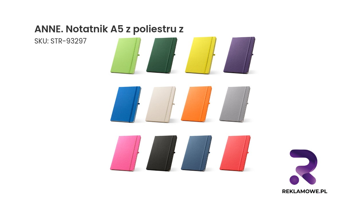 ANNE notatnik A5 z poliestru – praktyczny notes do biura i szkoły