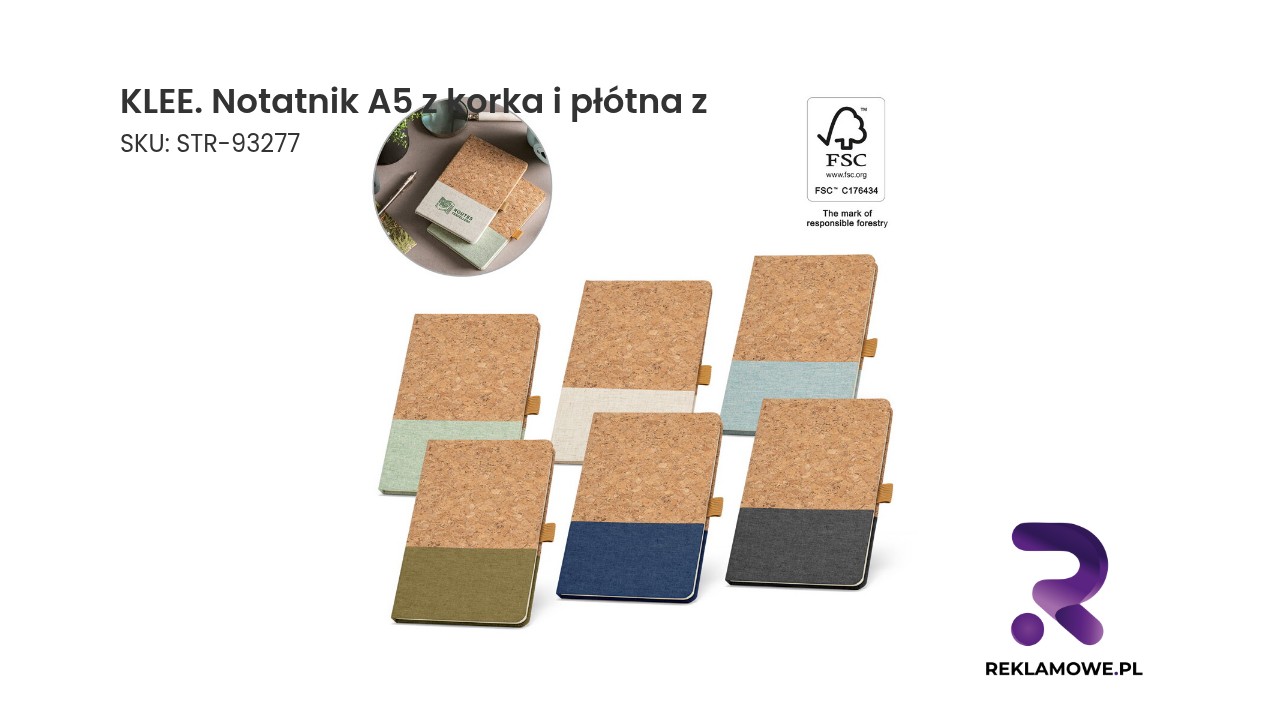 KLEE notatnik A5 z korka i płótna