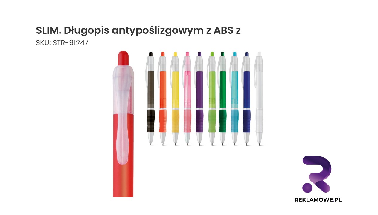 SLIM długopis antypoślizgowy z tworzywa ABS